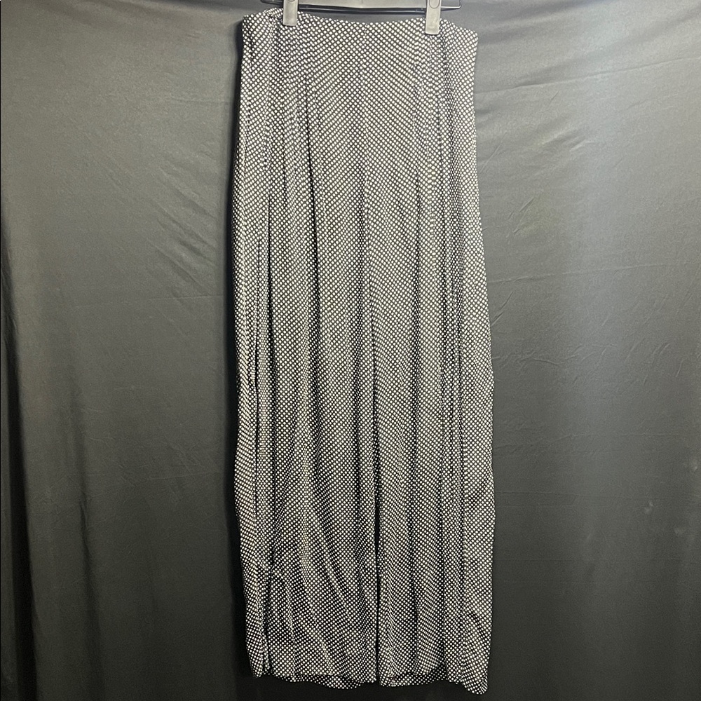 Black & White Polka Dot Wide Leg Pants